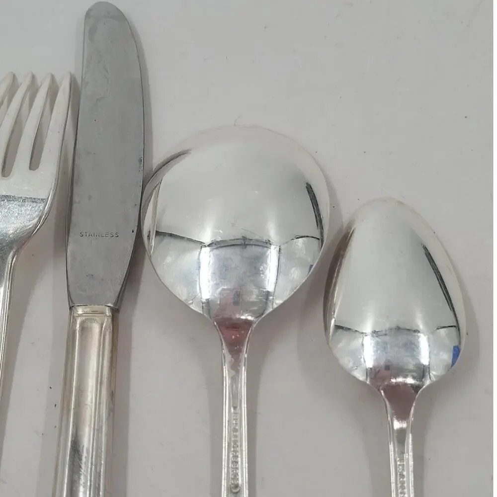 Rogers Brothers Silverplate‎ Eternally Yours Coquette 5 Piece Setting 3-8